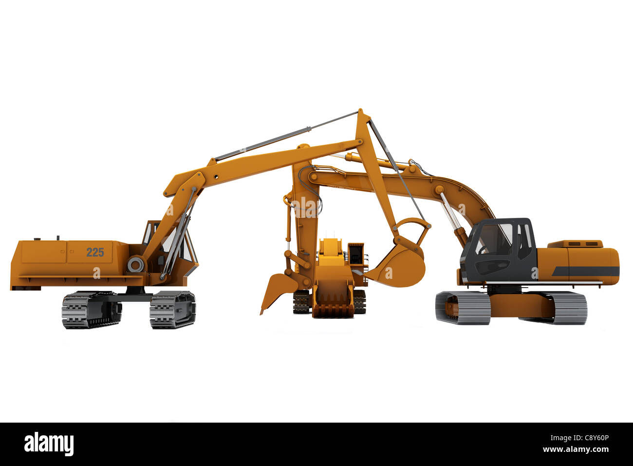 Construction diggers Cut Out Stock Images & Pictures Alamy