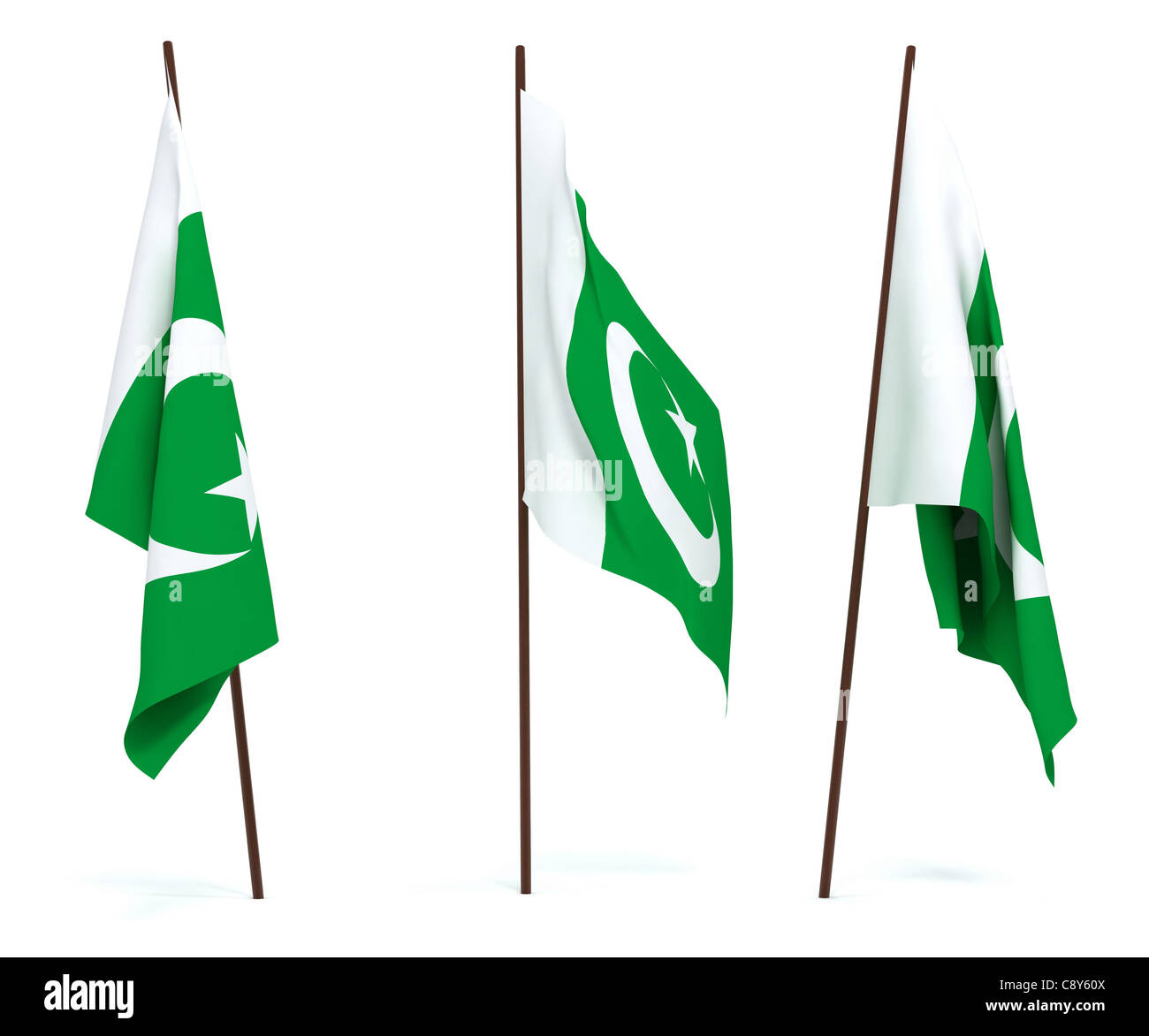 Flag of Pakistan Stock Photo