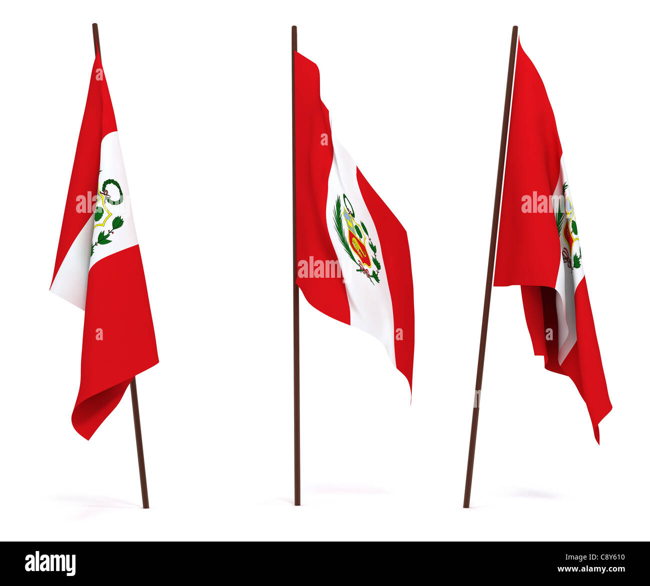 Flag of Peru Stock Photo