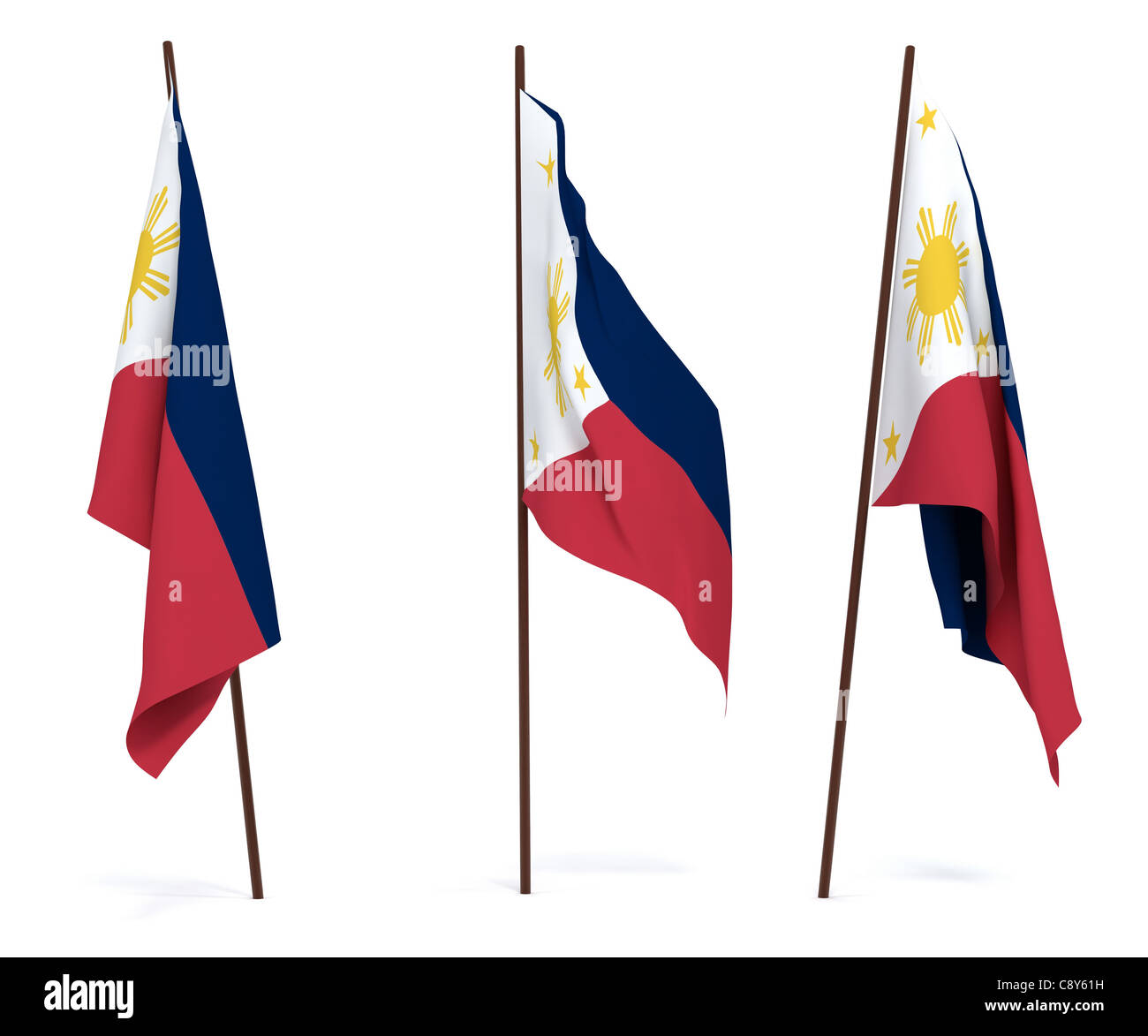 Flag of Philippines Stock Photo