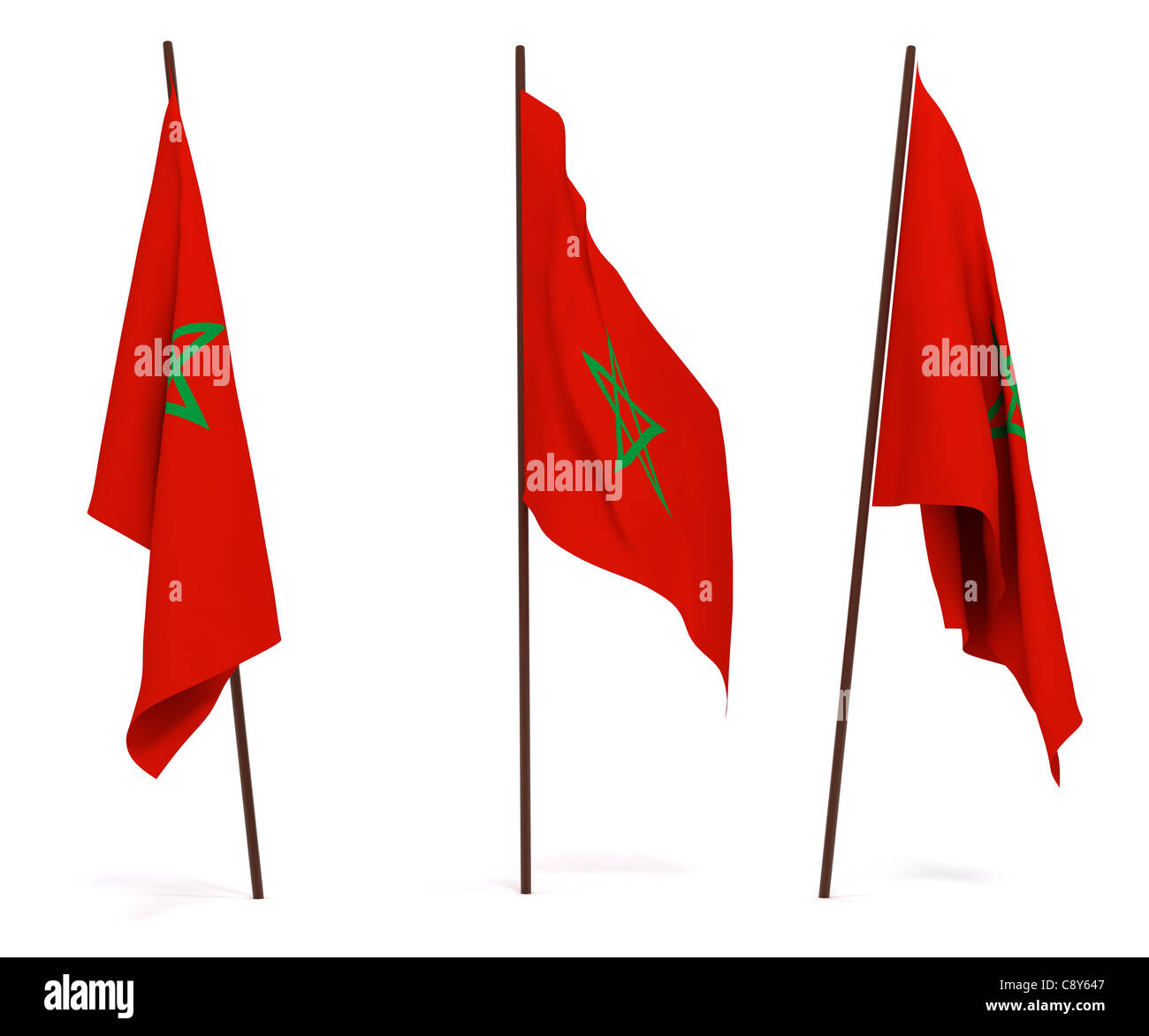 Flag of Morocco Stock Photo