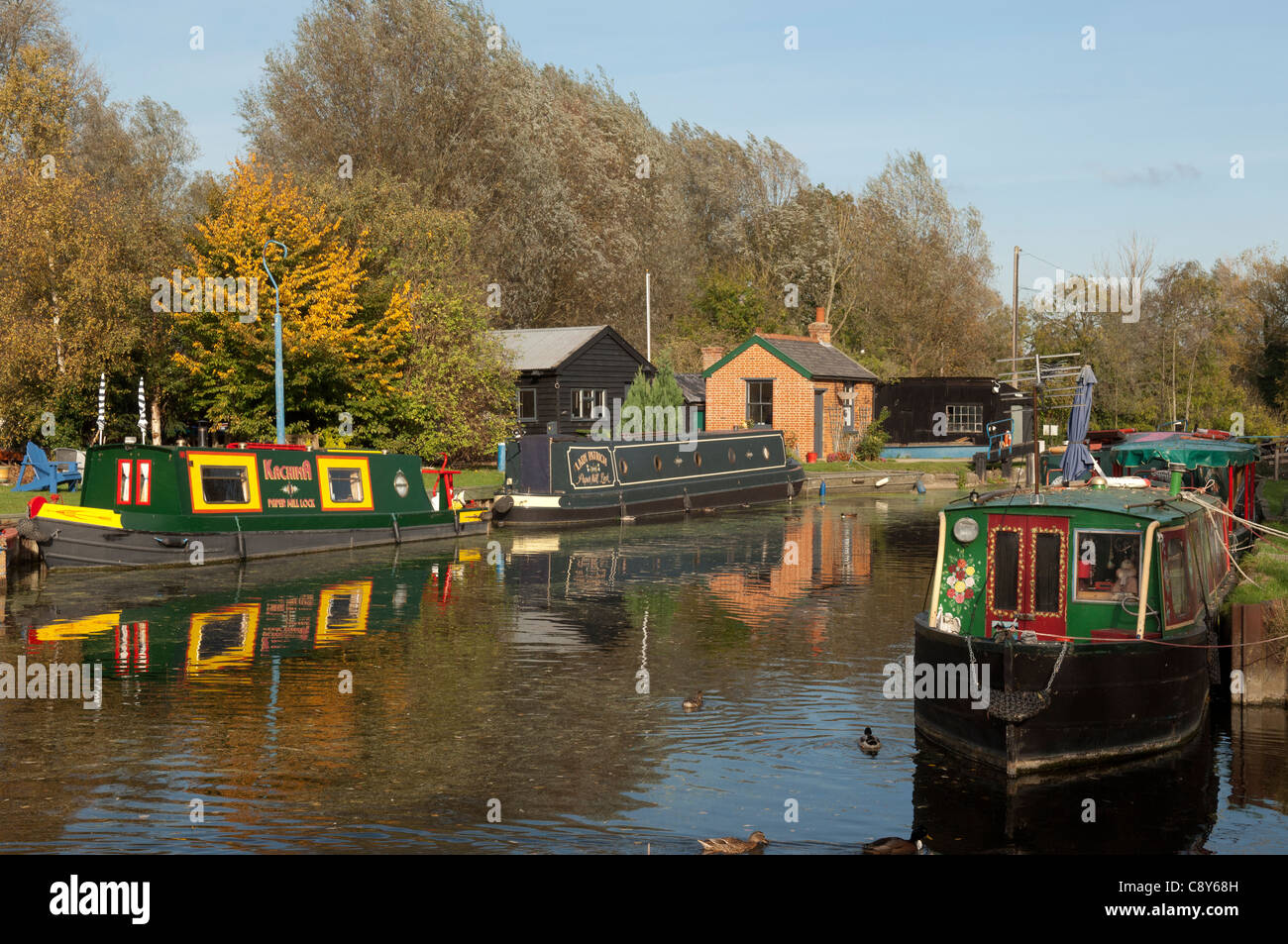 Paper mill lock on the river chelmer at little baddow hires stock