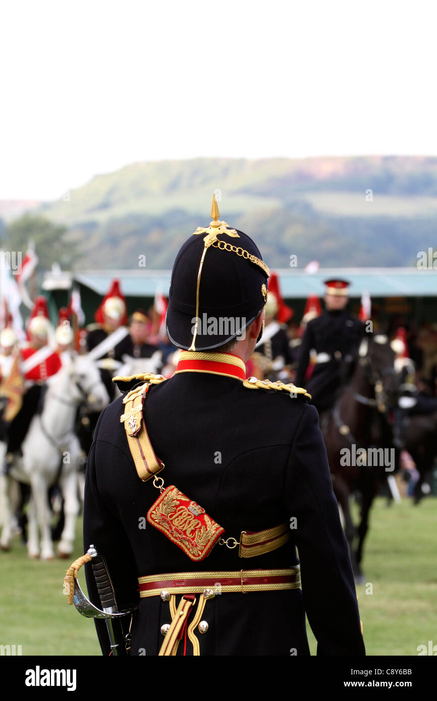 The band of the Corps of Royal Electrical and Mechanical Engineers performing at Chatsworth