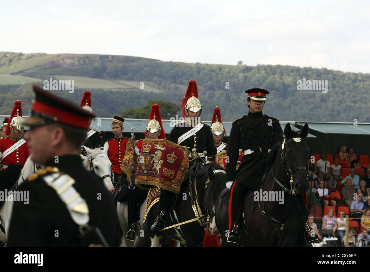 The band of the Corps of Royal Electrical and Mechanical Engineers performing at Chatsworth