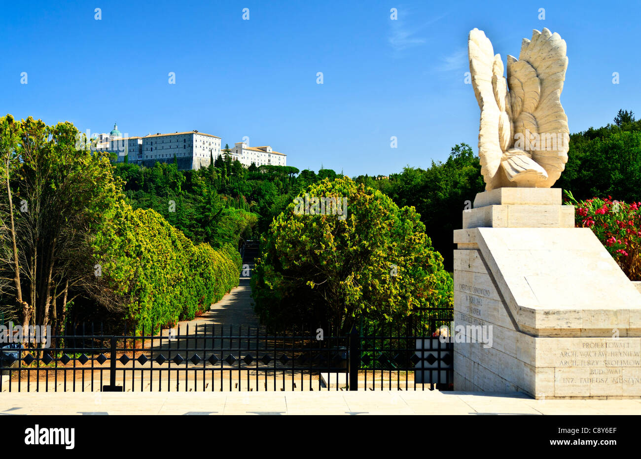 The Polish war cemetery at Monte Cassino Italy Stock Photo