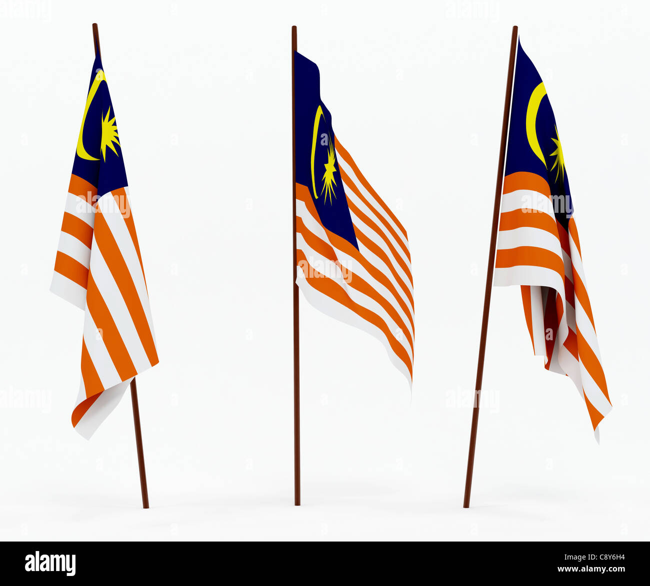 Flag of Malaysia Stock Photo