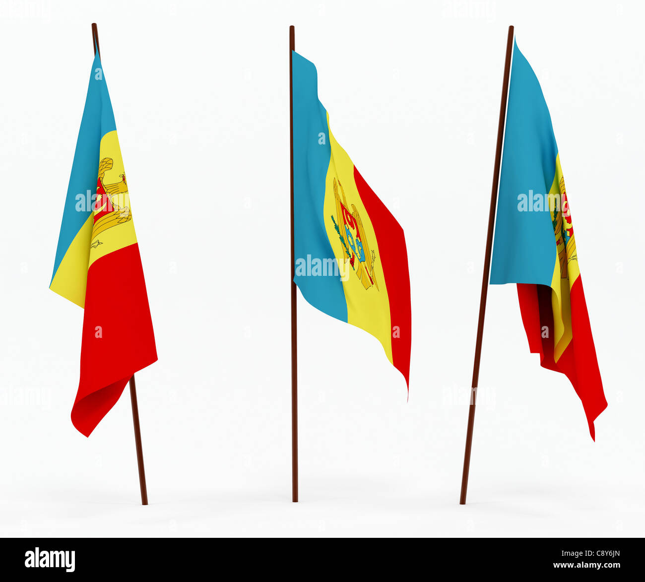 Flag of Moldova Stock Photo
