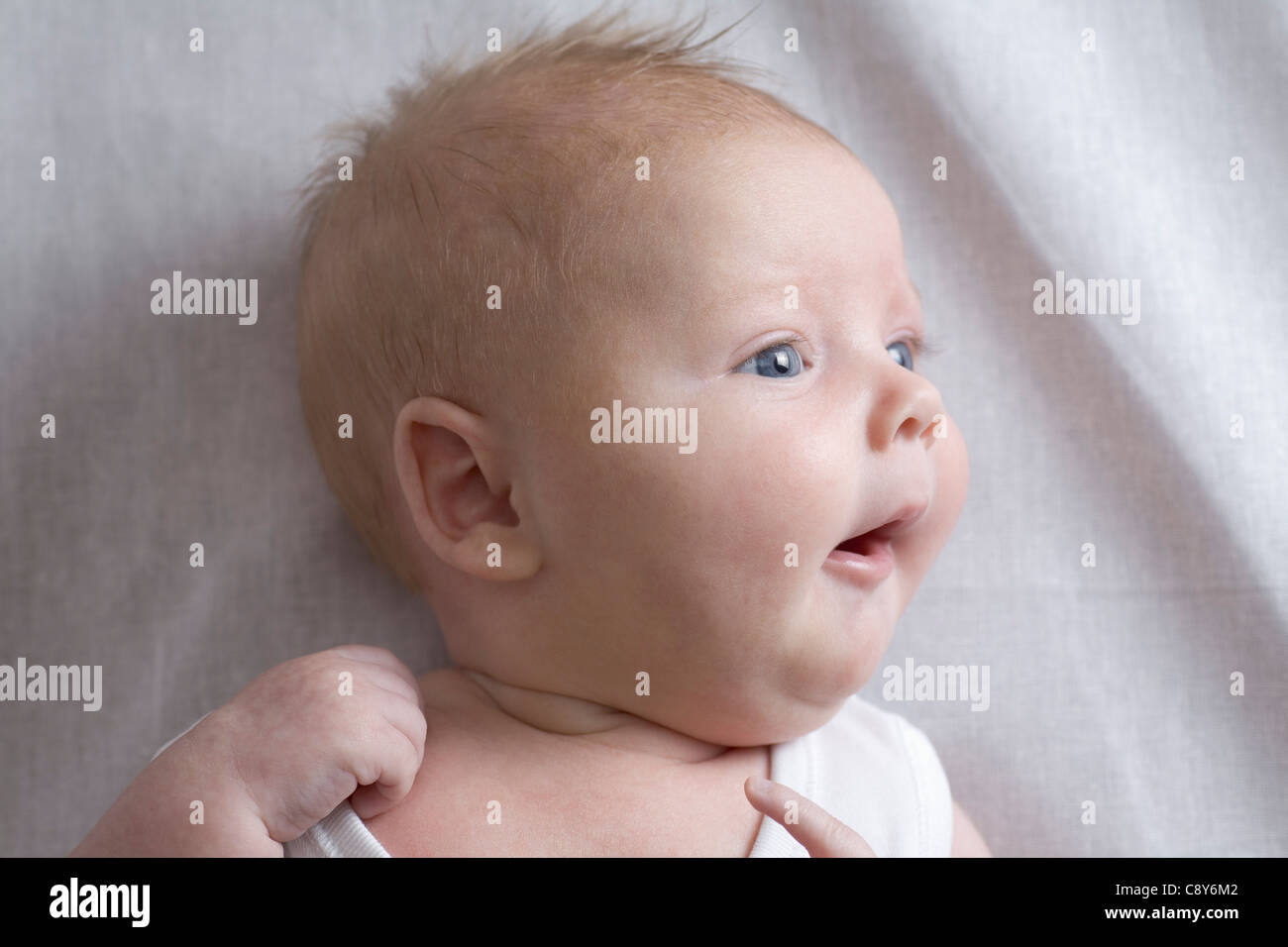 headshot of young baby boy Stock Photo