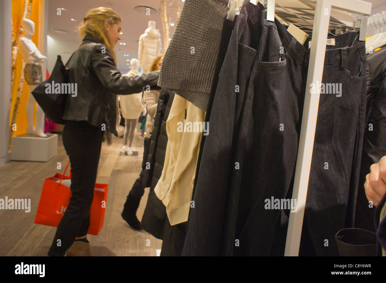 Customers at the grand opening of the Joe Fresh store in the Flatiron neighborhood of New York