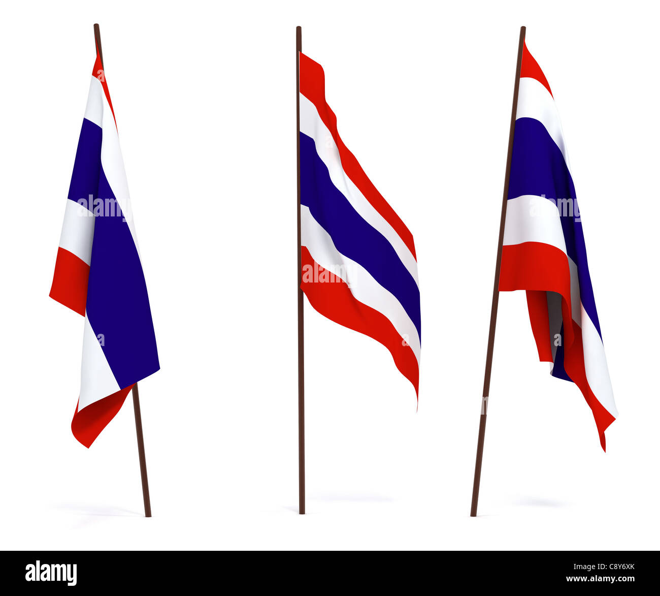 Flag of Thailand Stock Photo