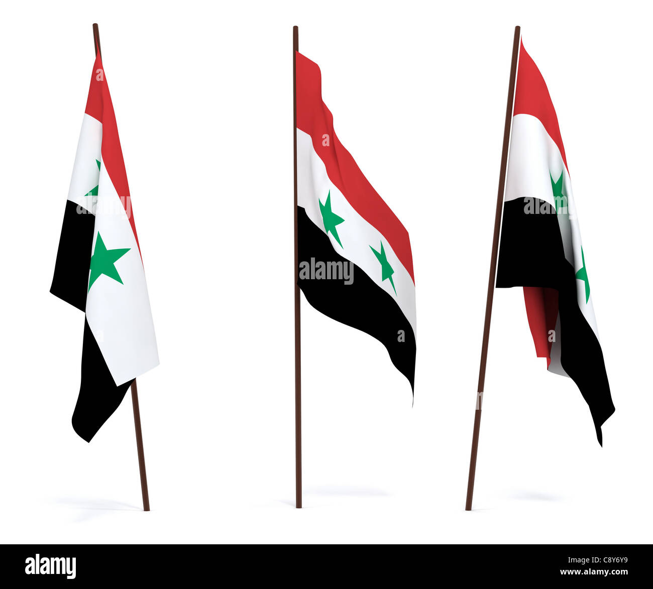 Flag of Syria Stock Photo