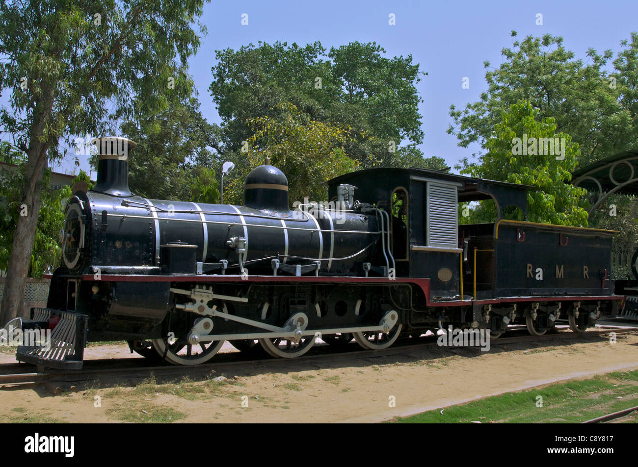 Old steam locomotive National Railway Museum New Delhi India Stock Photo