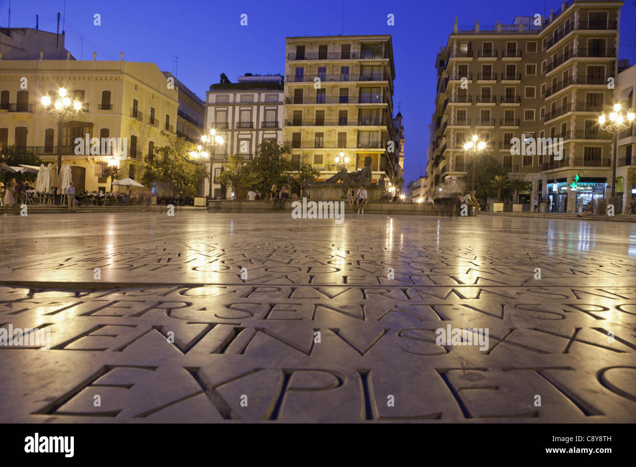 Plaza de la Virgin, Valencia, Spain Stock Photo