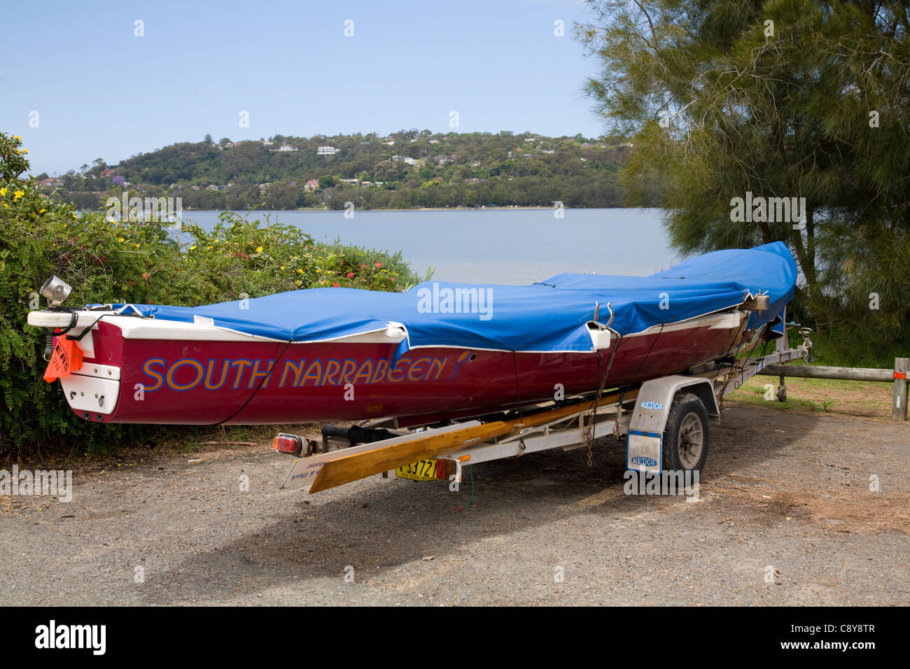 australian surf lifeboat on a trailer Stock Photo Alamy