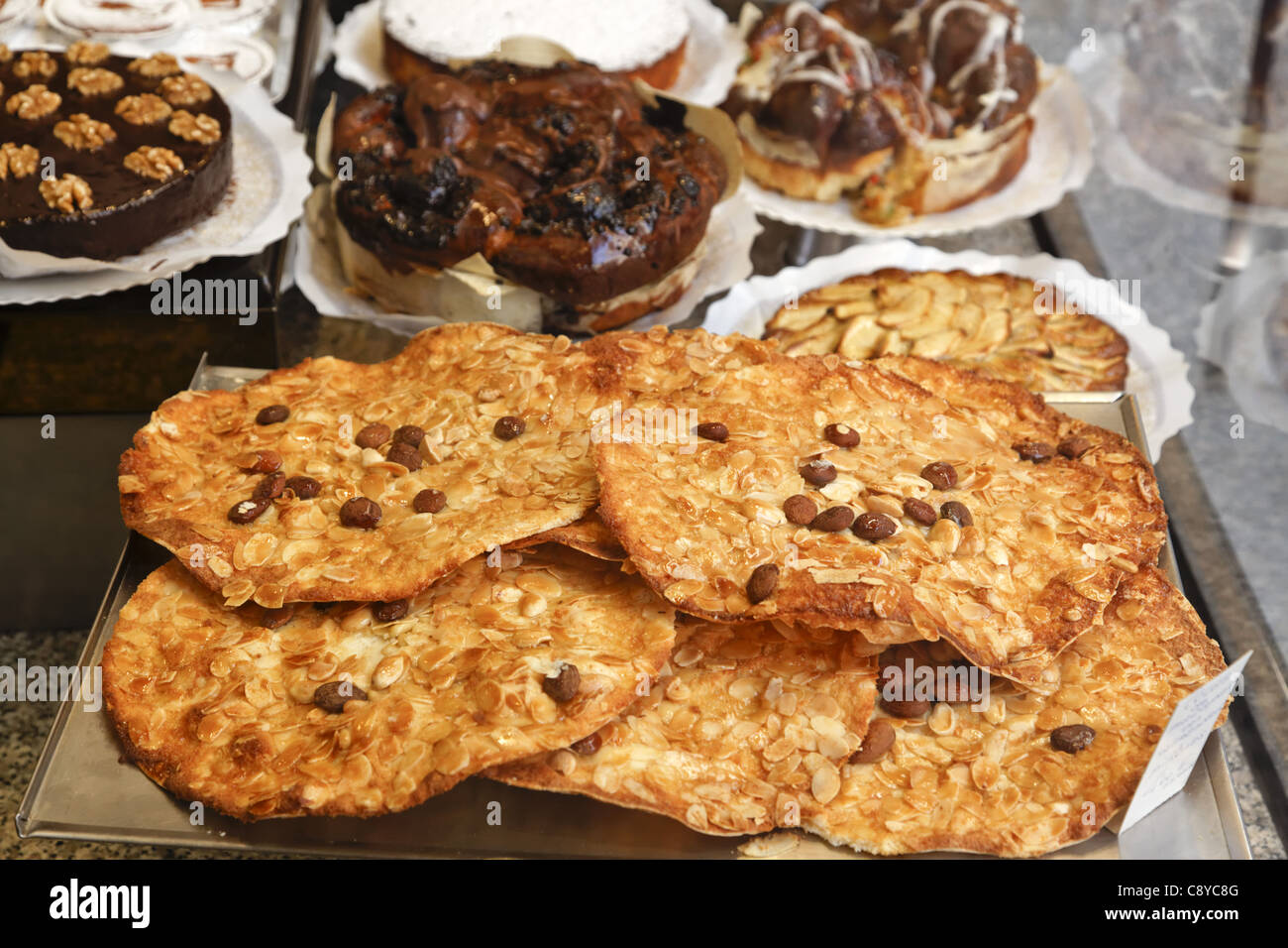 Confiserie, Almond pastries, Valencia, Spain Stock Photo