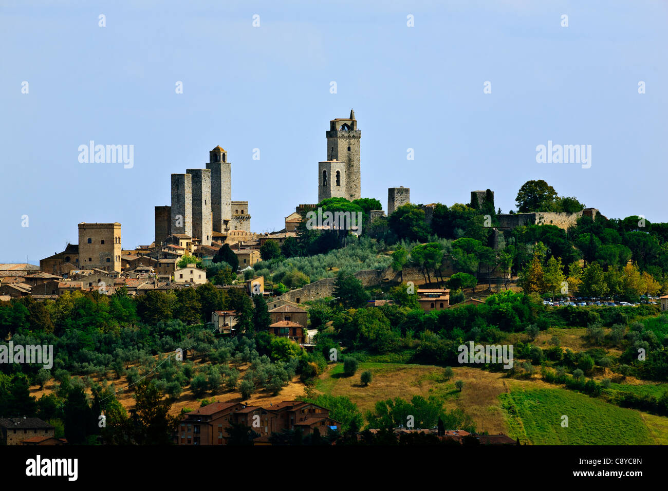 Medieval fortified hill town hi-res stock photography and images - Alamy