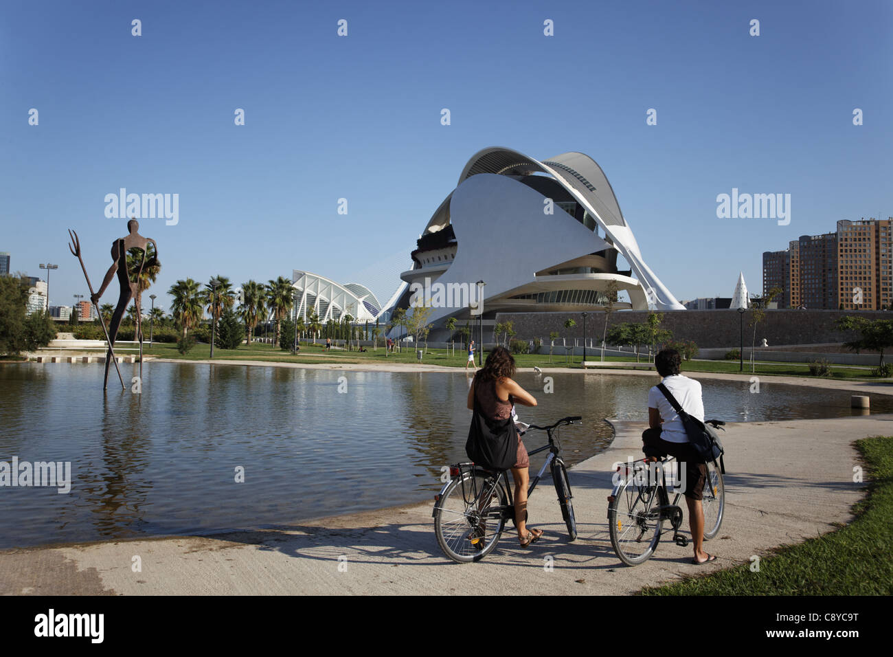The Palau de les Arts Reina Sofia by Calatrava, , Valencia, Spain  Stock Photo
