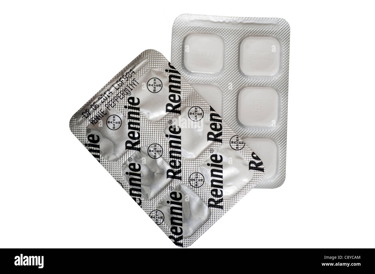 Blister Packet Packets Of Rennie Tablets Stock Photo