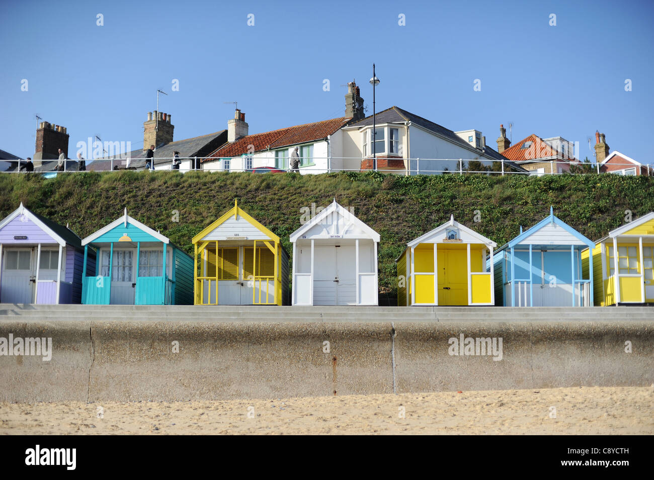 Beach Huts at Southwold, Suffolk Stock Photo Alamy