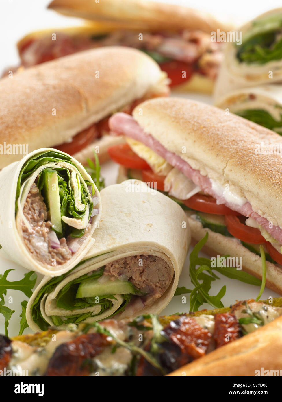 rolls and wraps Stock Photo Alamy