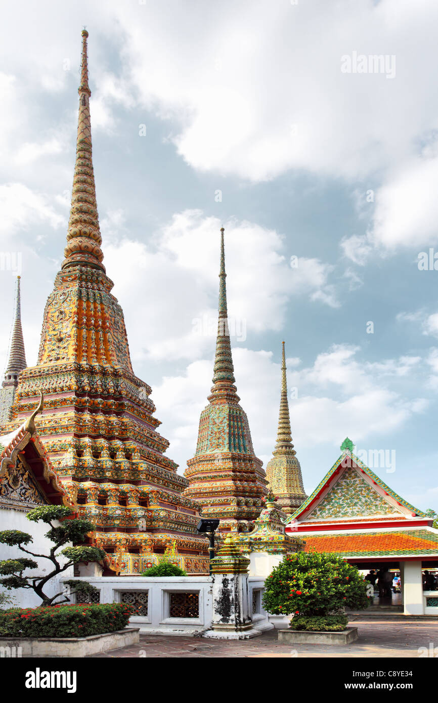 Stupa at Wat Pho temple. Bangkok. Thailand Stock Photo - Alamy