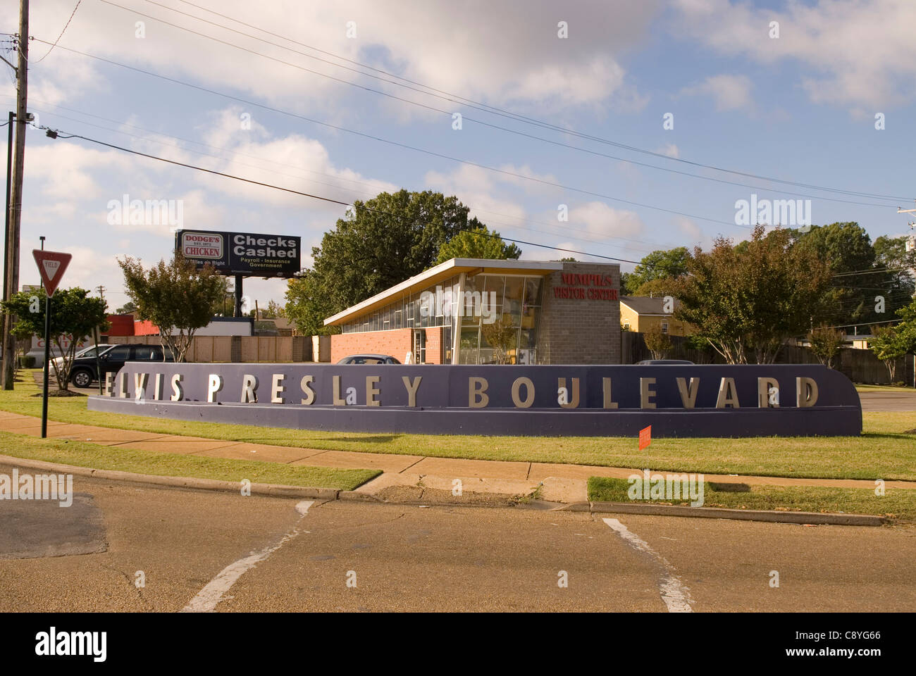 Elvis Presley Boulevard Memphis Tennessee USA Stock Photo