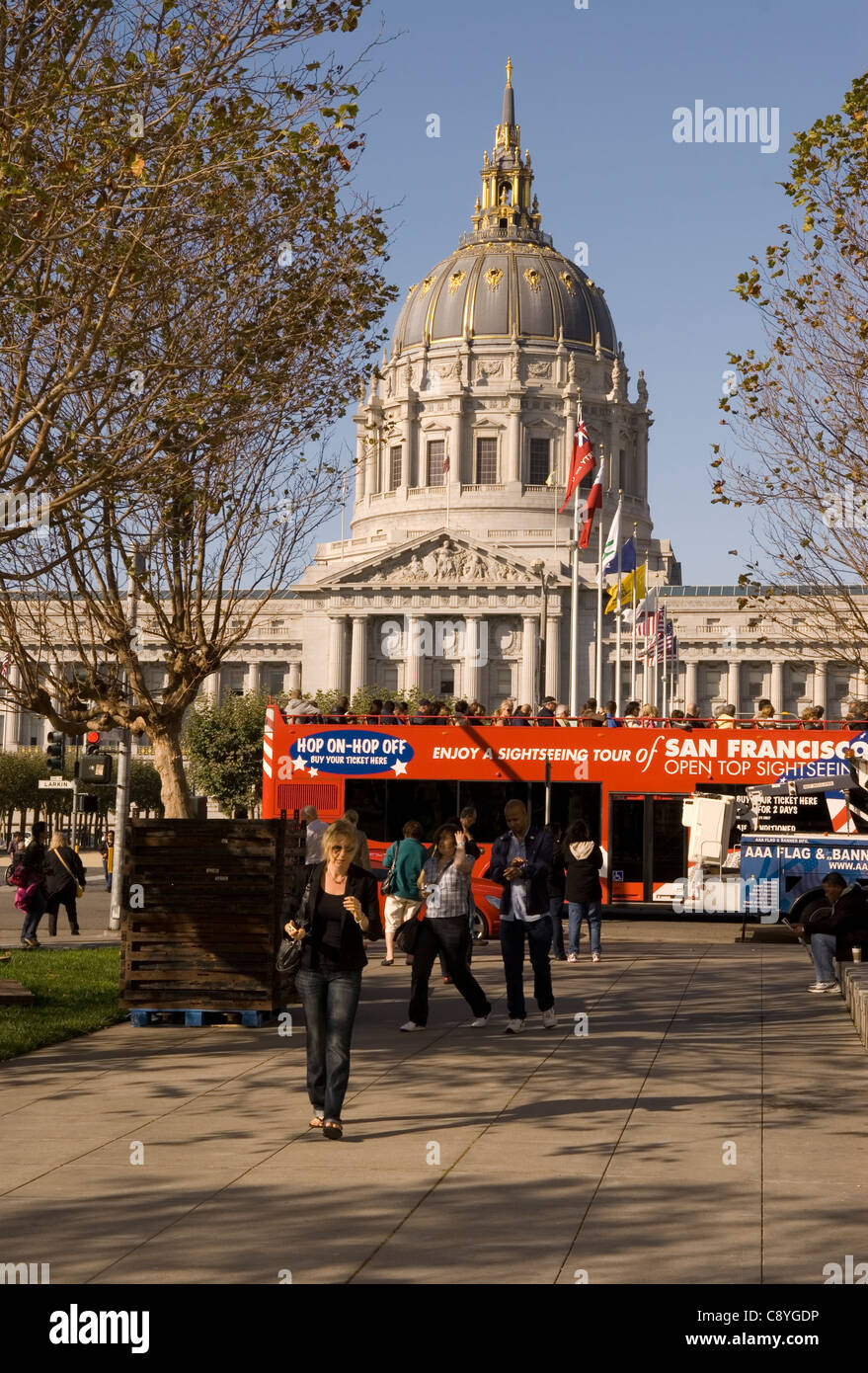 Double Decker Tour Bus San Francisco California USA Stock Photo Alamy
