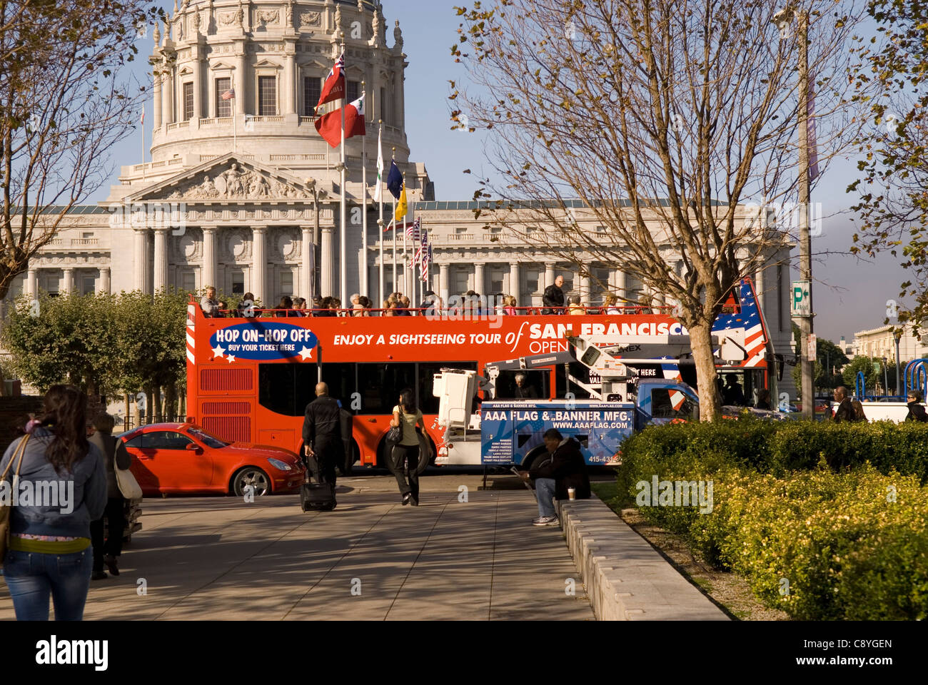 Double Decker Tour Bus San Francisco California USA Stock Photo Alamy