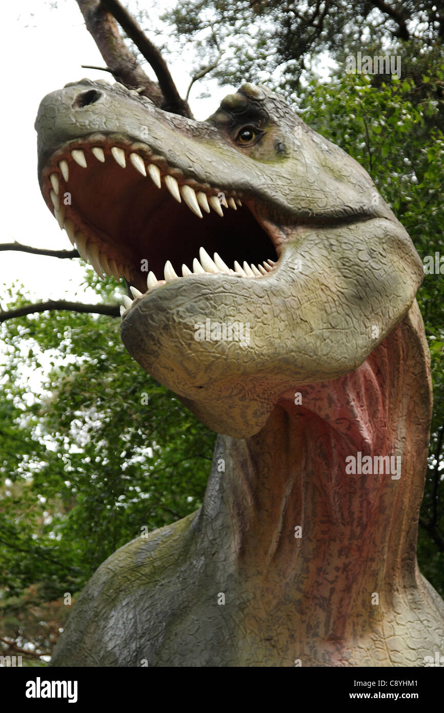 Tyrannosaurus Rex (tyrant lizard) in Leba Park (dinosaur theme park), Poland Stock Photo
