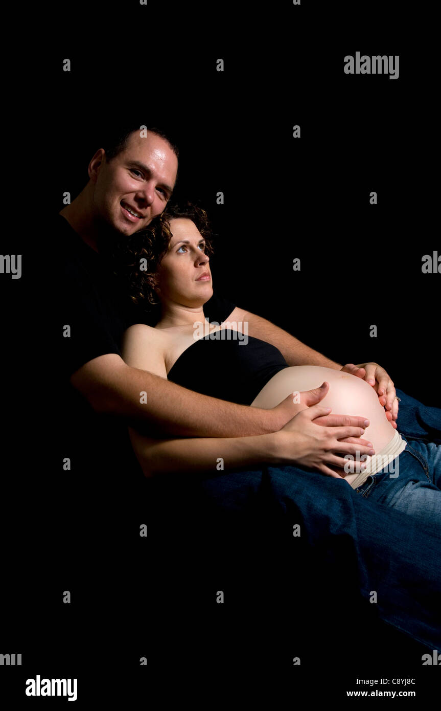 A maternity image of a married couple Stock Photo