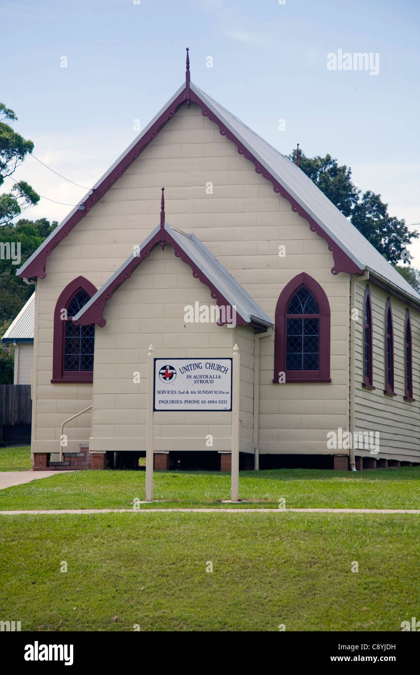 Uniting Church of Australia, in the village name Stroud, new south wales,australia Stock Photo