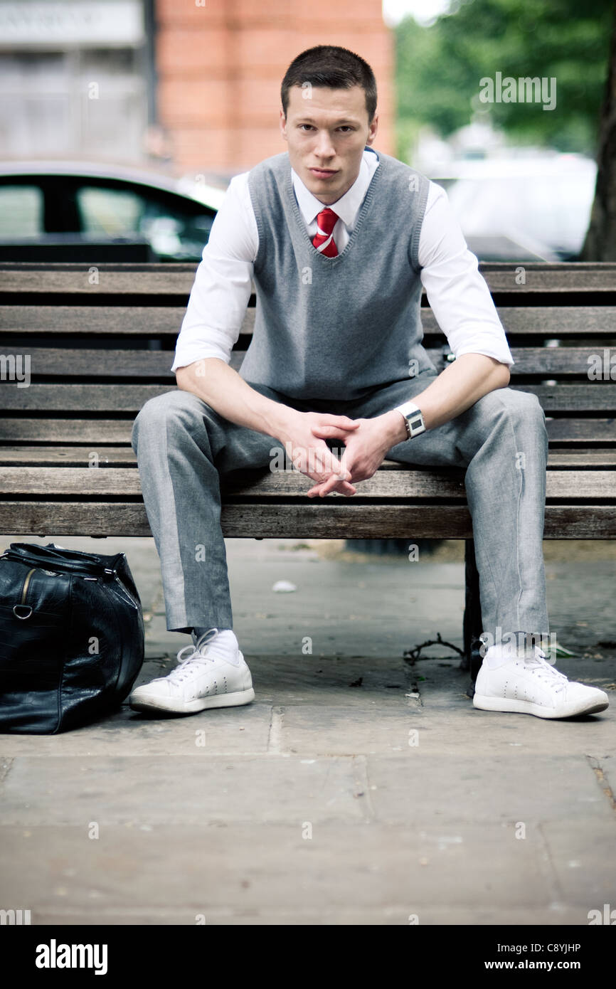 Download Stylish Young Man in Preppy Clothing