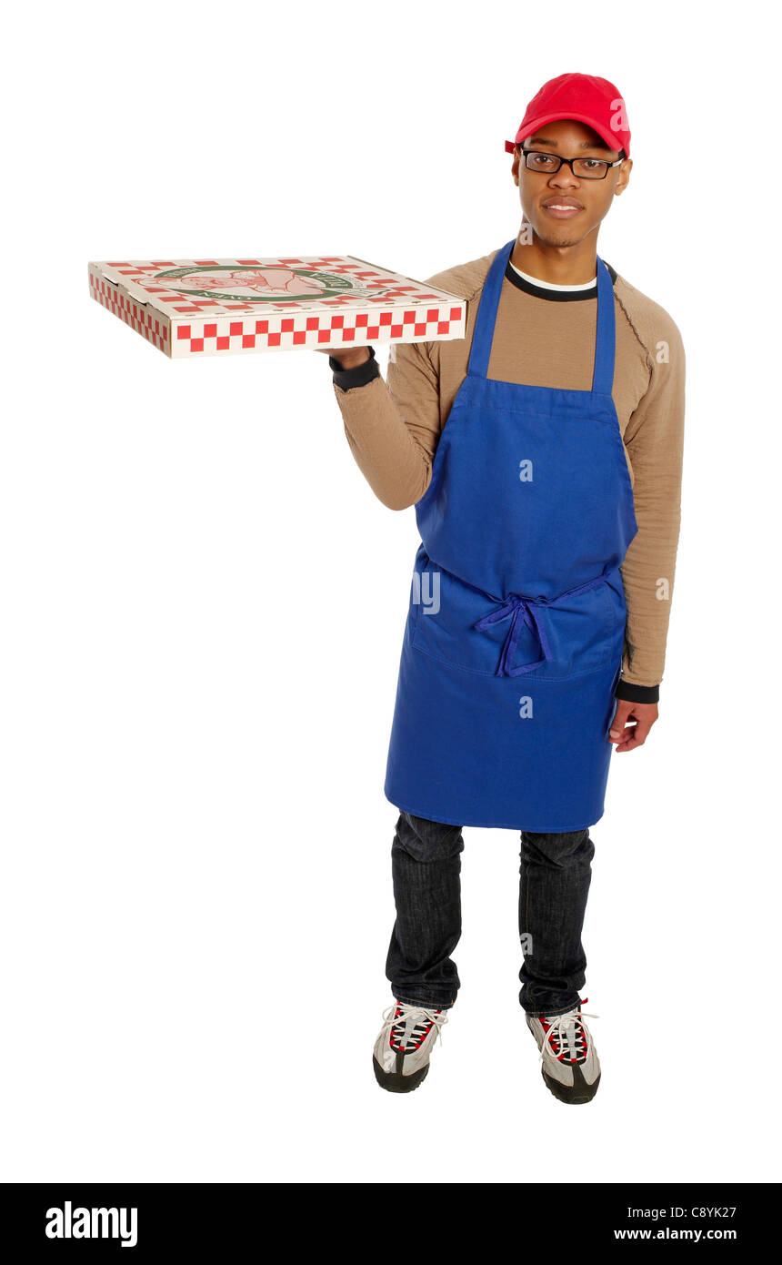 Pizza delivery man Stock Photo Alamy
