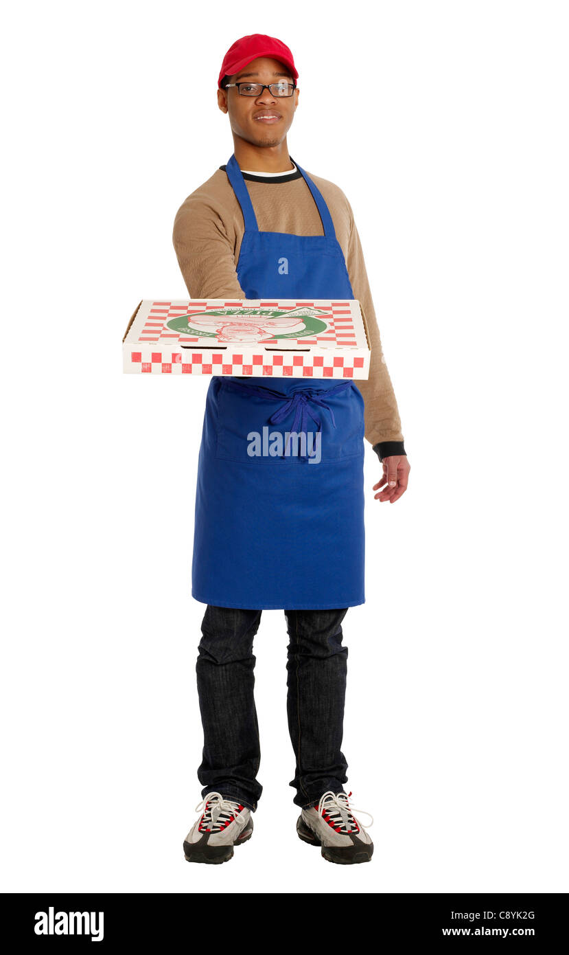 Pizza delivery man Stock Photo Alamy