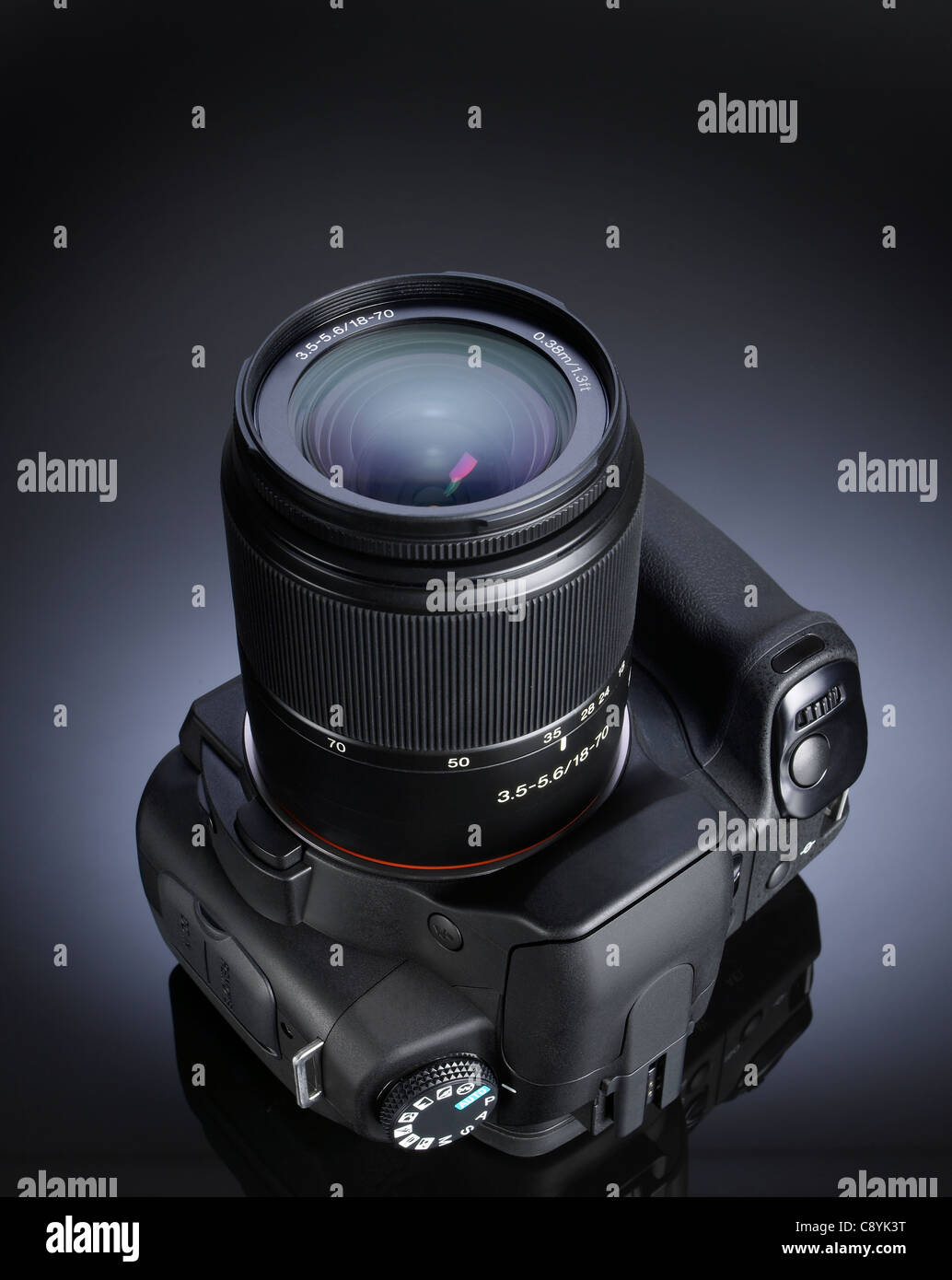 35mm DSLR digital camera and lens Stock Photo Alamy