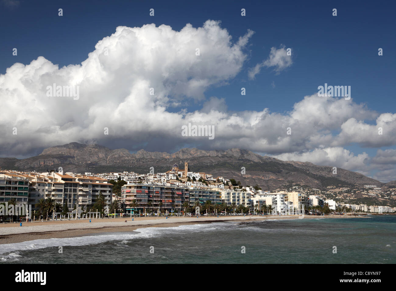 View of Mediterranean resort Altea, Spain Stock Photo
