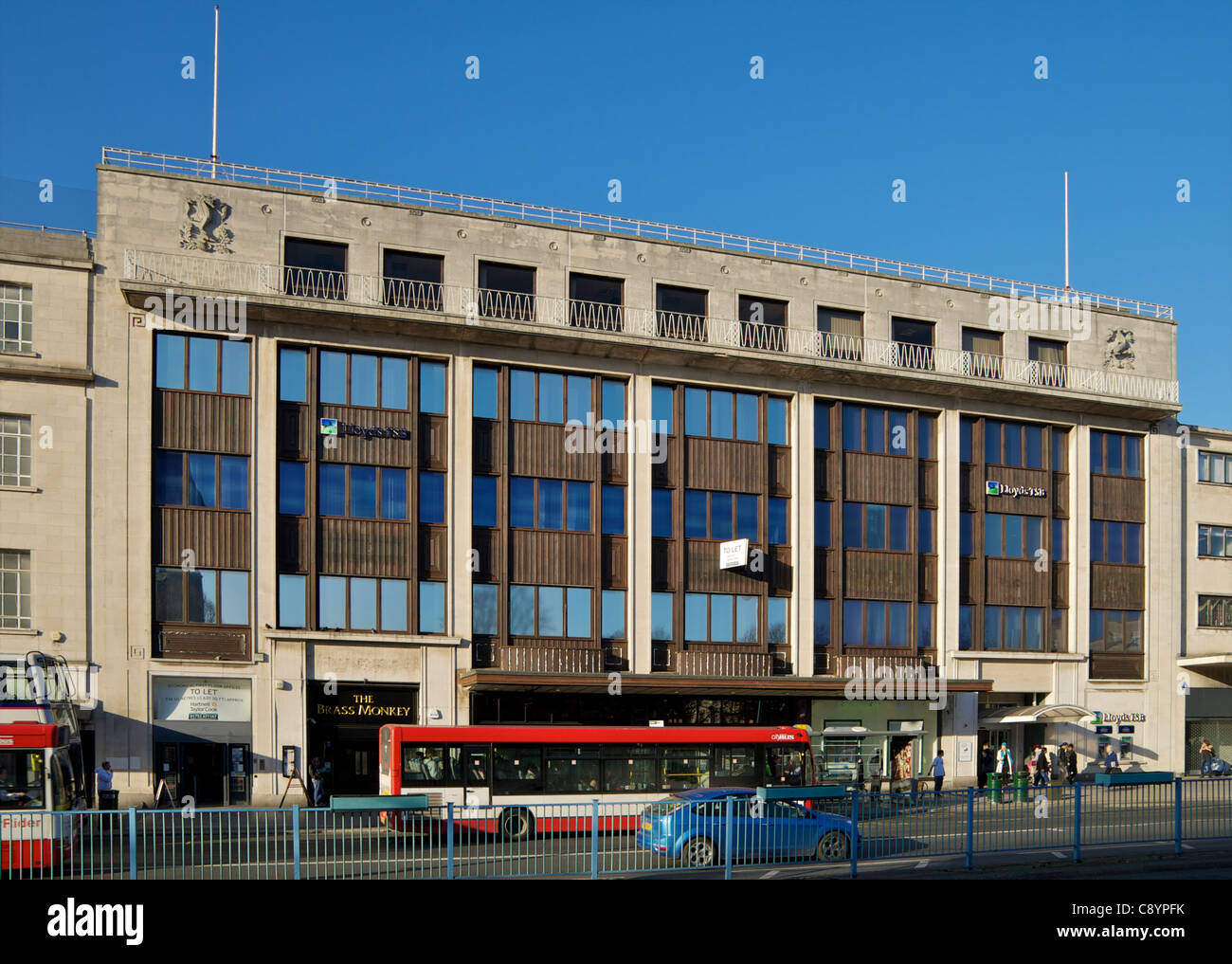 Former Lloyds Bank and Pophams Department store, Plymouth Stock Photo