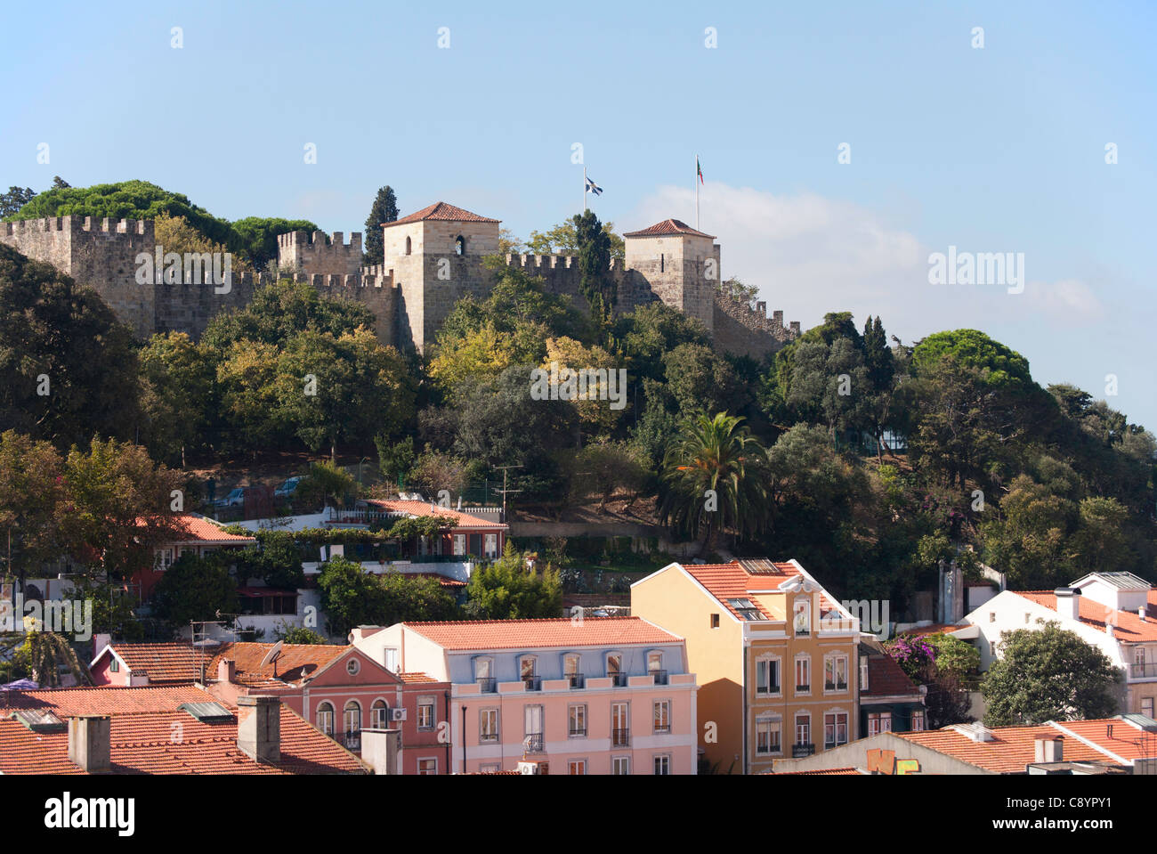 Lisbon castle, landscape mode Stock Photo