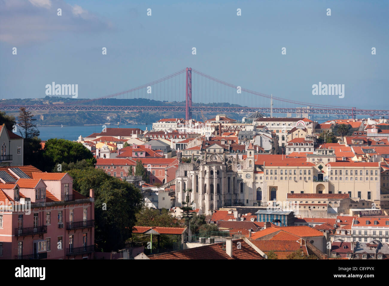 Lisbon overview, landscape mode Stock Photo