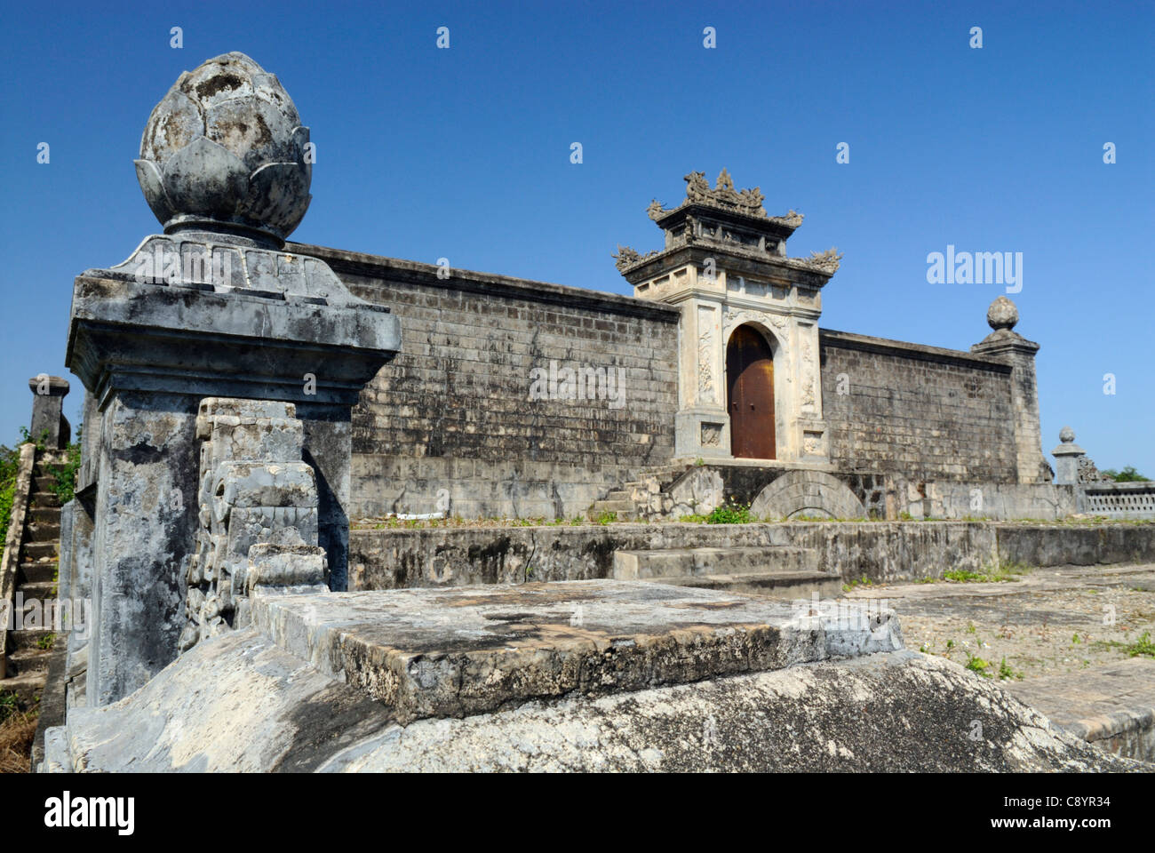 Asia, Vietnam, Hue. Royal tomb of Dong Khanh. Designated a UNESCO World Heritage Site in 1993, Hue is honoured for its comple... Stock Photo