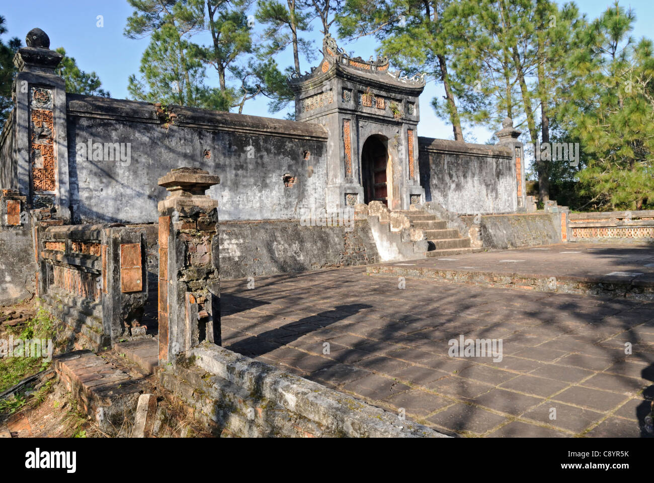 Asia, Vietnam, Hue. Royal tomb of Kien Phuc within the tomb of Tu Duc. Designated a UNESCO World Heritage Site in 1993, Hue i... Stock Photo