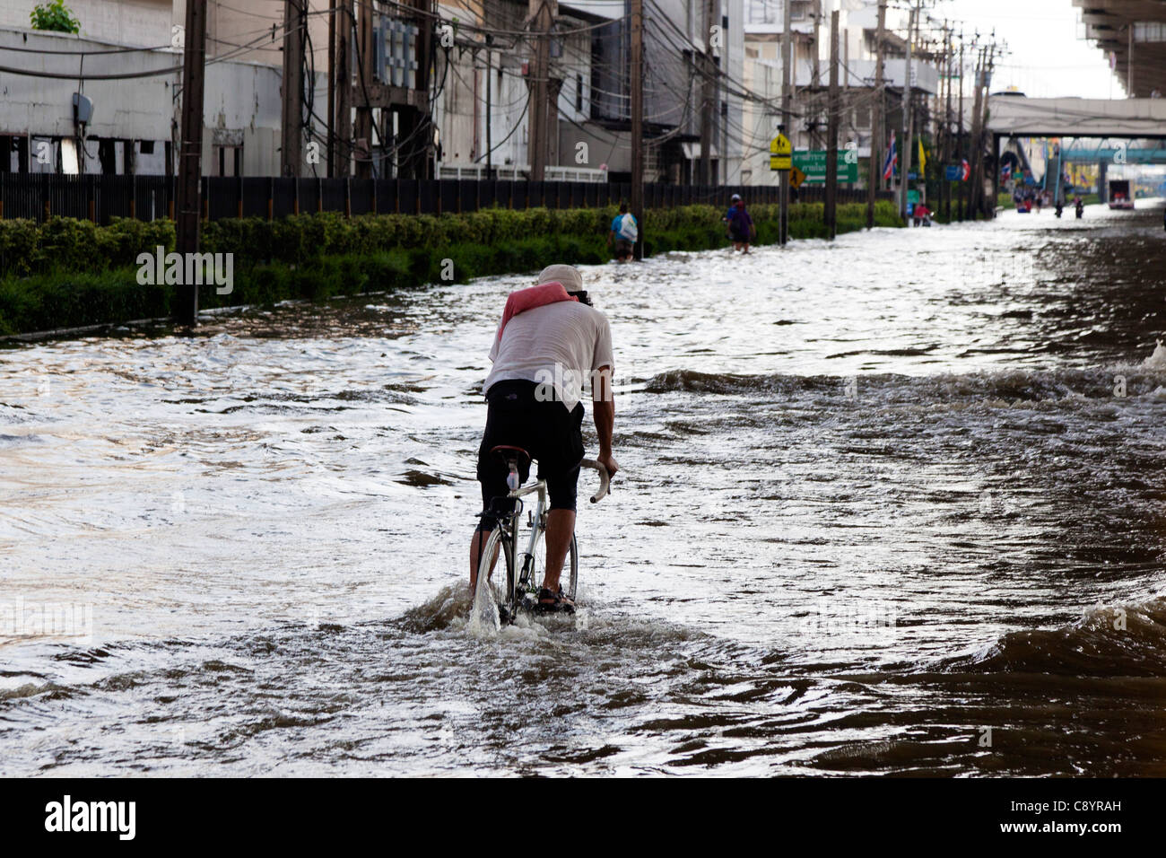bike riding in water