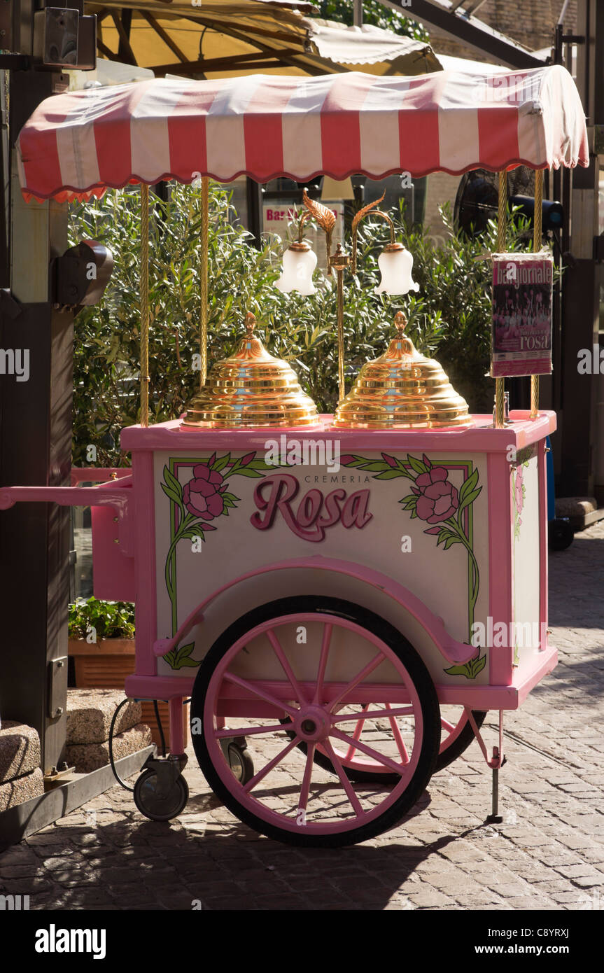 Ancona Italy traditional icecream cart Stock Photo Alamy