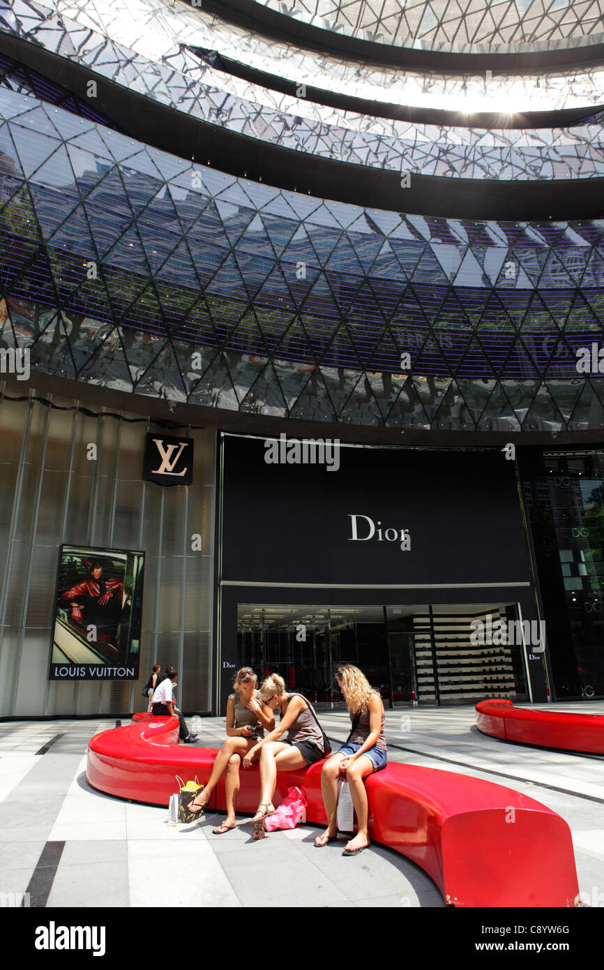 Modern architecture of ION Orchard shopping mall, Singapore Stock Photo