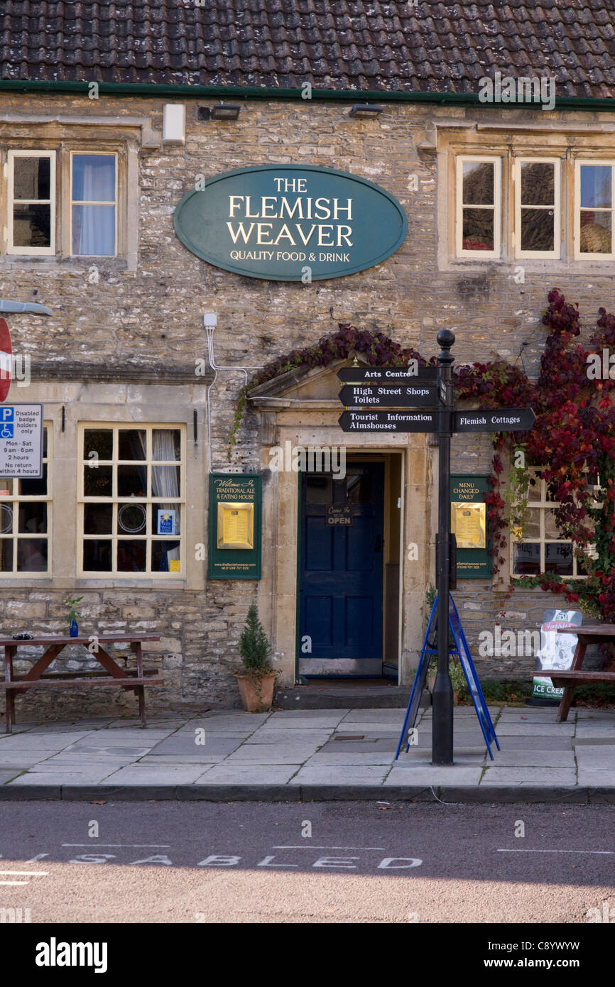 The Flemish Weaver Pub, Corsham Wiltshire england UK Stock Photo