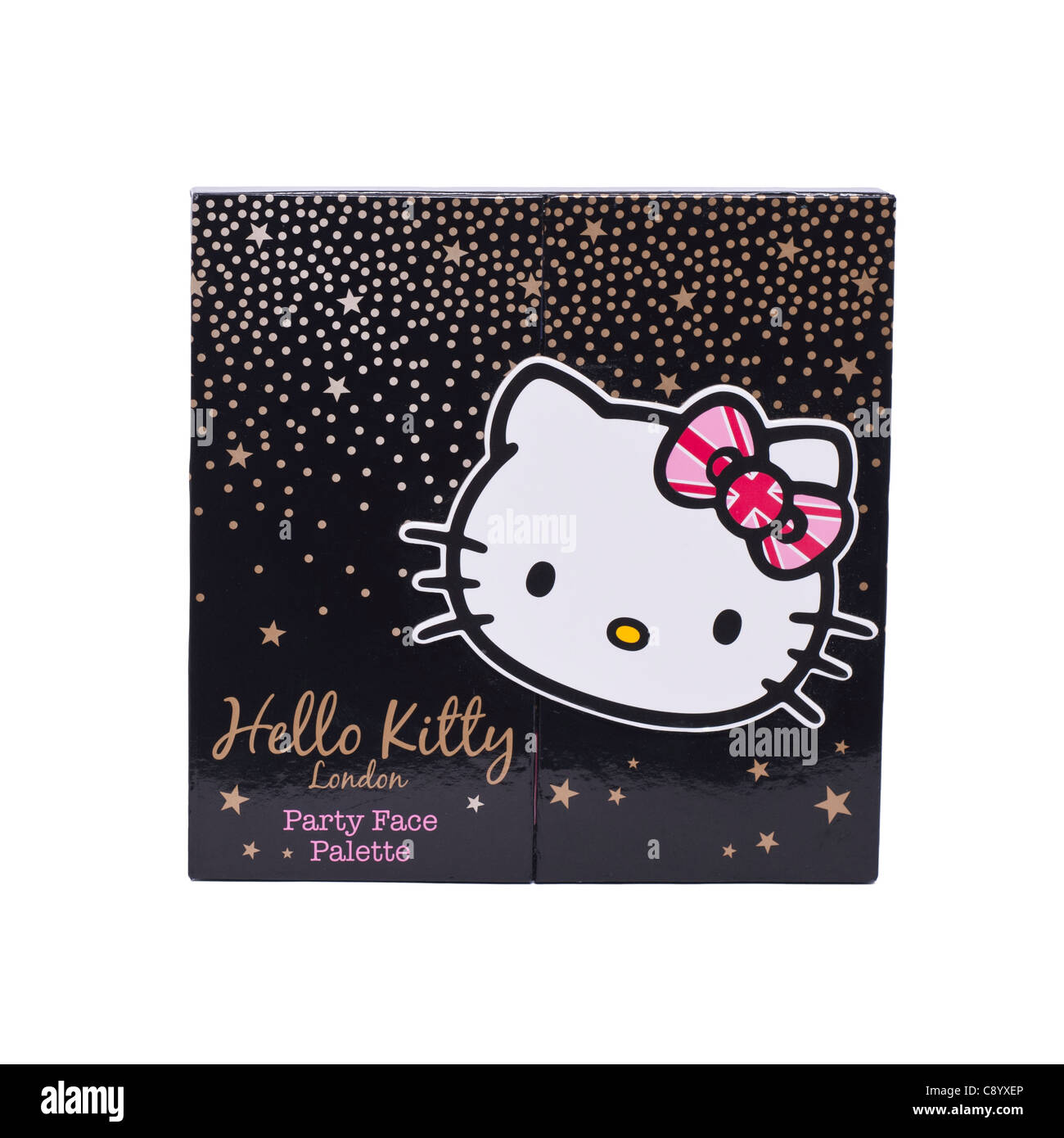 A Hello Kitty makeup palette set for children on a white background Stock Photo