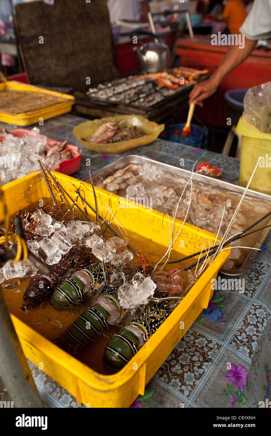Lobsters in Philippines Market in Kota Kinabalu, Sabah, Borneo, Malaysia Stock Photo