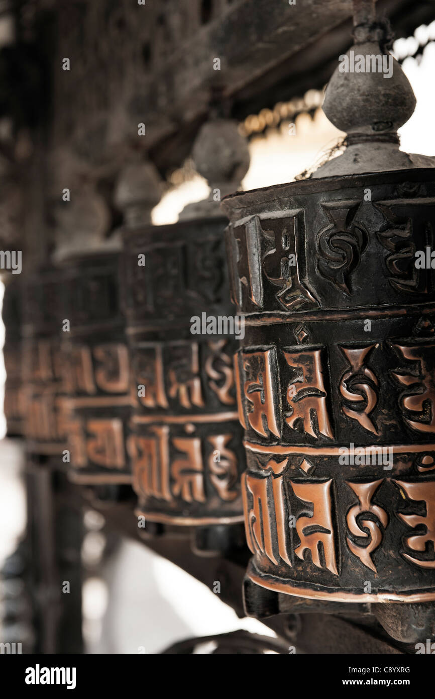 prayer wheels Stock Photo