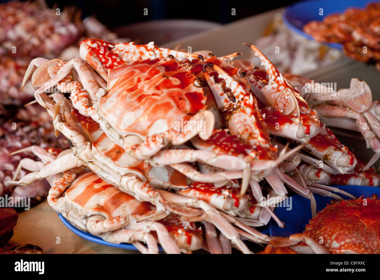Stall crabs market crab hi-res stock photography and images - Alamy