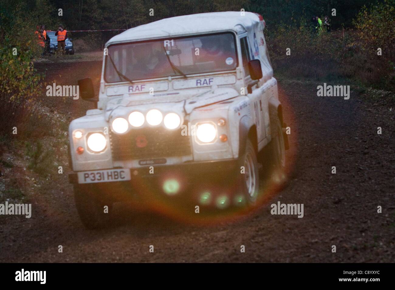 Cars competing in the Tempest Rally, Eversley. The Tempest Rally is a ...